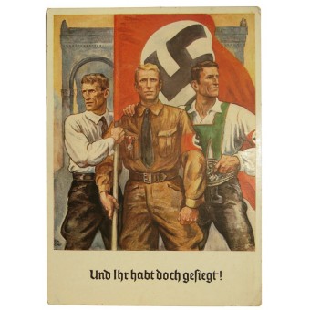 3. Reich - Propaganda-vykort - Und Ihr habt doch gesiegt! . Espenlaub militaria